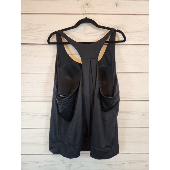 NWT Meet. Curve Women's Black Tankini Swimsuit Top Size 4XL - Picture 2 of 5